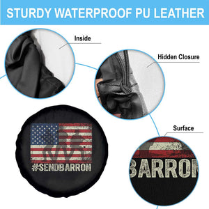 Send Barron Spare Tire Cover Vintage American Flag Soldier Hashtag Internet Meme TS14 Print Your Wear