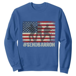 Send Barron Sweatshirt Vintage American Flag Soldier Hashtag Internet Meme TS14 Royal Blue Print Your Wear