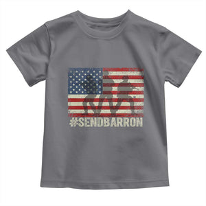 Send Barron Toddler T Shirt Vintage American Flag Soldier Hashtag Internet Meme TS14 Charcoal Print Your Wear