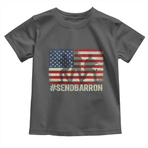 Send Barron Toddler T Shirt Vintage American Flag Soldier Hashtag Internet Meme TS14 Dark Heather Print Your Wear