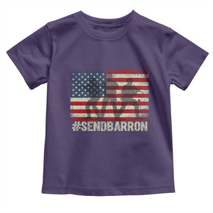 Send Barron Toddler T Shirt Vintage American Flag Soldier Hashtag Internet Meme TS14 Purple Print Your Wear