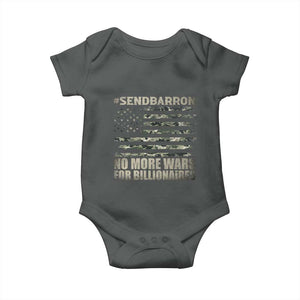 Send Barron Baby Onesie Vintage American Flag Camo Soldier Hashtag Meme TS14 Dark Heather Print Your Wear