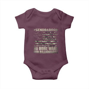Send Barron Baby Onesie Vintage American Flag Camo Soldier Hashtag Meme TS14 Maroon Print Your Wear