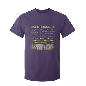 Send Barron T Shirt For Kid Vintage American Flag Camo Soldier Hashtag Meme TS14 Purple Print Your Wear