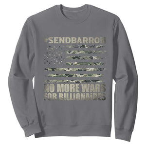 Send Barron Sweatshirt Vintage American Flag Camo Soldier Hashtag Meme TS14 Charcoal Print Your Wear