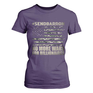 Send Barron T Shirt For Women Vintage American Flag Camo Soldier Hashtag Meme TS14 Purple Print Your Wear