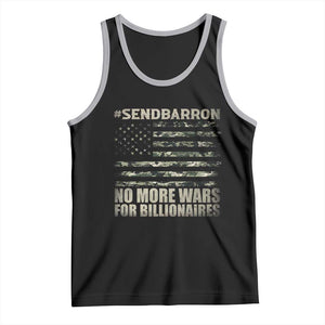 Send Barron Tank Top Vintage American Flag Camo Soldier Hashtag Meme TS14 Black Athletic Heather Print Your Wear