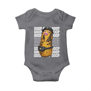 Funny Burnt Peanut Goop Baby Onesie Burnt Corn Meme Viral Humor TS14 Charcoal Print Your Wear
