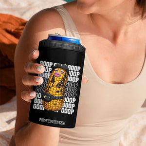 Funny Burnt Peanut Goop 4 in 1 Can Cooler Tumbler Burnt Corn Meme Viral Humor TS14 Print Your Wear