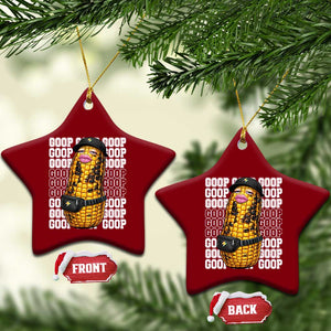 Funny Burnt Peanut Goop Ceramic Ornament Burnt Corn Meme Viral Humor TS14 Print Your Wear