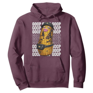 Funny Burnt Peanut Goop Hoodie Burnt Corn Meme Viral Humor TS14 Maroon Print Your Wear