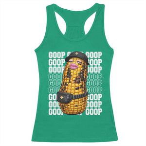 Funny Burnt Peanut Goop Racerback Tank Top Burnt Corn Meme Viral Humor TS14 Irish Green Print Your Wear