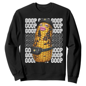 Funny Burnt Peanut Goop Sweatshirt Burnt Corn Meme Viral Humor TS14 Black Print Your Wear