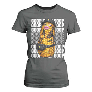 Funny Burnt Peanut Goop T Shirt For Women Burnt Corn Meme Viral Humor TS14 Dark Heather Print Your Wear