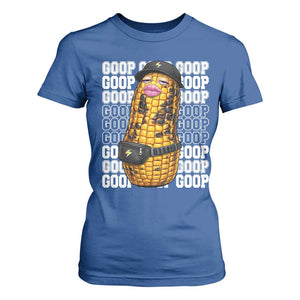 Funny Burnt Peanut Goop T Shirt For Women Burnt Corn Meme Viral Humor TS14 Royal Blue Print Your Wear
