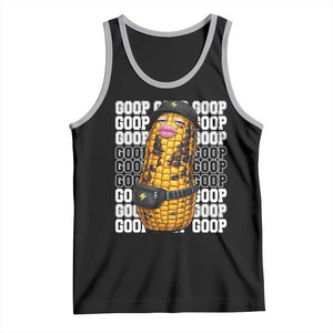 Funny Burnt Peanut Goop Tank Top Burnt Corn Meme Viral Humor TS14 Black Athletic Heather Print Your Wear