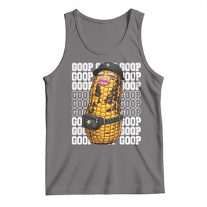 Funny Burnt Peanut Goop Tank Top Burnt Corn Meme Viral Humor TS14 Deep Heather Print Your Wear