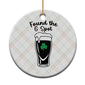 Funny St Patrick’s Day Beer Ceramic Ornament Found The G Spot TS14 1pc Christmas Plaid Print Your Wear
