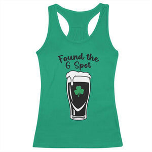 Funny St Patrick’s Day Beer Racerback Tank Top Found The G Spot TS14 Irish Green Print Your Wear