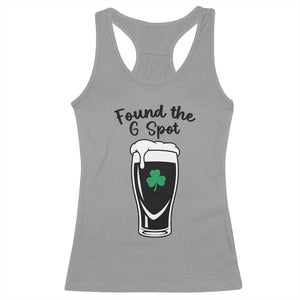 Funny St Patrick’s Day Beer Racerback Tank Top Found The G Spot TS14 Sport Gray Print Your Wear