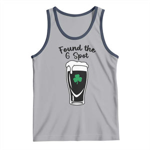 Funny St Patrick’s Day Beer Tank Top Found The G Spot TS14 Athletic Heather Navy Print Your Wear