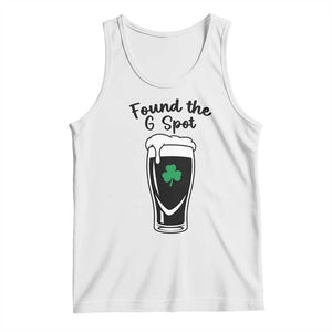Funny St Patrick’s Day Beer Tank Top Found The G Spot TS14 White Print Your Wear
