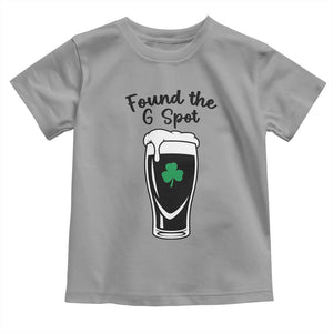 Funny St Patrick’s Day Beer Toddler T Shirt Found The G Spot TS14 Sport Gray Print Your Wear