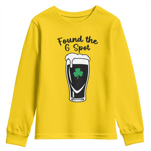 Funny St Patrick’s Day Beer Youth Sweatshirt Found The G Spot TS14 Daisy Print Your Wear
