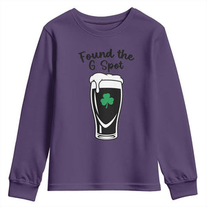 Funny St Patrick’s Day Beer Youth Sweatshirt Found The G Spot TS14 Purple Print Your Wear