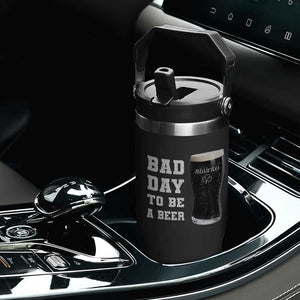 Irish Shamrock Beer Flip Straw Tumbler Bad Day To Be A Beer TS14 Print Your Wear
