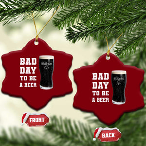 Irish Shamrock Beer Ceramic Ornament Bad Day To Be A Beer TS14 Print Your Wear