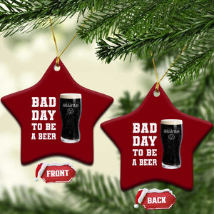 Irish Shamrock Beer Ceramic Ornament Bad Day To Be A Beer TS14 Print Your Wear
