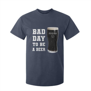 Irish Shamrock Beer T Shirt For Kid Bad Day To Be A Beer TS14 Navy Print Your Wear