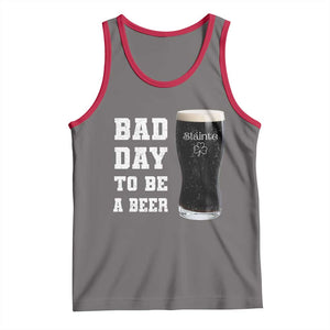 Irish Shamrock Beer Tank Top Bad Day To Be A Beer TS14 Deep Heather Red Print Your Wear