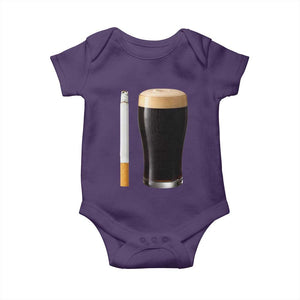Irish Shamrock Beer Smoking Pub Drinking Humor Baby Onesie TS14 Purple Print Your Wear