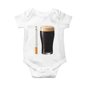 Irish Shamrock Beer Smoking Pub Drinking Humor Baby Onesie TS14 White Print Your Wear