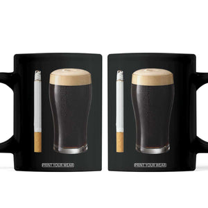 Irish Shamrock Beer Smoking Pub Drinking Humor Coffee Mug TS14 Black Print Your Wear