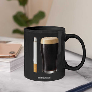 Irish Shamrock Beer Smoking Pub Drinking Humor Coffee Mug TS14 Print Your Wear