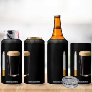 Irish Shamrock Beer Smoking Pub Drinking Humor 4 in 1 Can Cooler Tumbler TS14 Print Your Wear