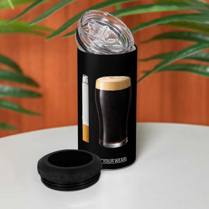 Irish Shamrock Beer Smoking Pub Drinking Humor 4 in 1 Can Cooler Tumbler TS14 Print Your Wear