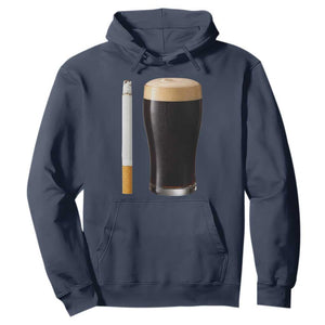 Irish Shamrock Beer Smoking Pub Drinking Humor Hoodie TS14 Navy Print Your Wear