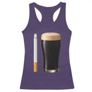 Irish Shamrock Beer Smoking Pub Drinking Humor Racerback Tank Top TS14 Purple Print Your Wear
