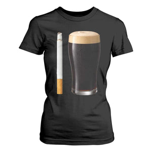 Irish Shamrock Beer Smoking Pub Drinking Humor T Shirt For Women TS14 Black Print Your Wear