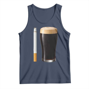 Irish Shamrock Beer Smoking Pub Drinking Humor Tank Top TS14 Navy Print Your Wear