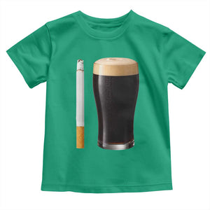 Irish Shamrock Beer Smoking Pub Drinking Humor Toddler T Shirt TS14 Irish Green Print Your Wear