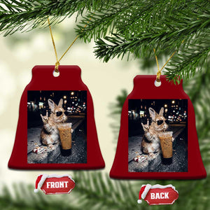 Funny Bunny Drinking Diet Coke Ceramic Ornament Vintage 90s Graphic Meme TS14 Print Your Wear