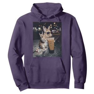 Funny Bunny Drinking Diet Coke Hoodie Vintage 90s Graphic Meme TS14 Purple Print Your Wear