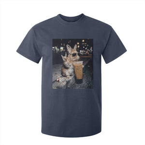 Funny Bunny Drinking Diet Coke T Shirt For Kid Vintage 90s Graphic Meme TS14 Navy Print Your Wear