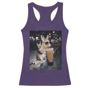 Funny Bunny Drinking Diet Coke Racerback Tank Top Vintage 90s Graphic Meme TS14 Purple Print Your Wear