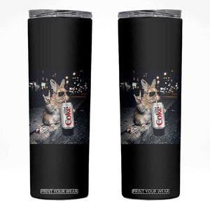 Funny Bunny Drinking Diet Coke Skinny Tumbler Vintage 90s Graphic Meme TS14 Black Print Your Wear